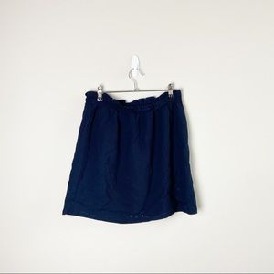 J. Crew Dark Blue Paperbag Skirt